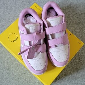Off-White Kids Pink and White Sneakers